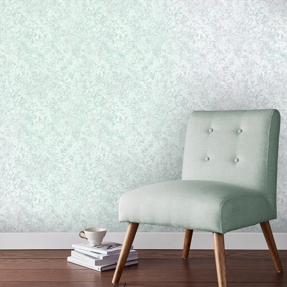 Botany Floral Wallpaper 105114 by Graham & Brown in Iridescent Green